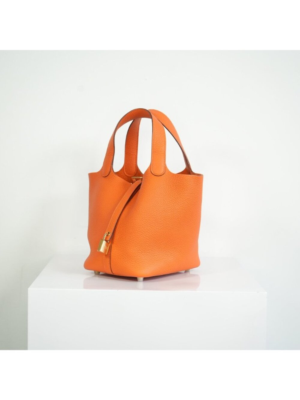 Hermes Picotin Lock 22 Orange Clemence Leather Bag w dust bag - Picture 2 of 12